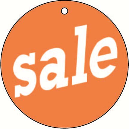 "SALE" round price tag (200 tags package)
